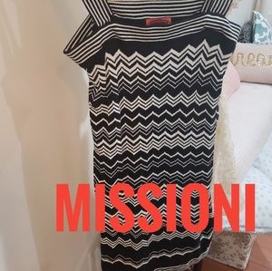 RARE!!! MISSIONI for Target knit Chevron dress S